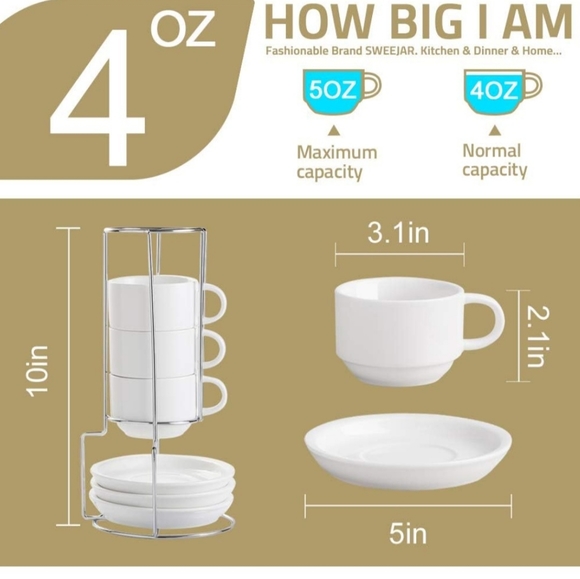 Expresso cups and saucers - Picture 1 of 7